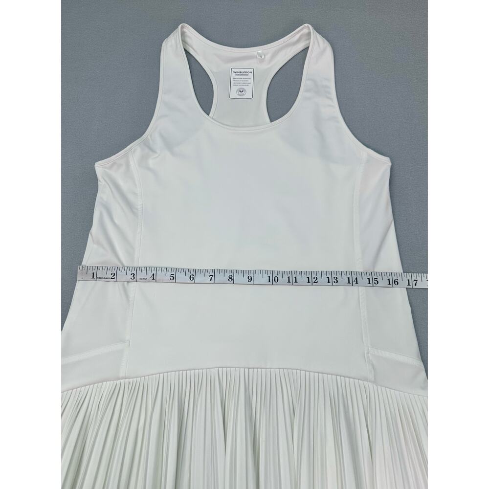Official Wimbledon Activewear Coletta White Pleated Tennis Dress Racerback Sz S - Picture 7 of 8